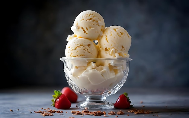 Capturez l'essence de la crème glacée dans une délicieuse photo culinaire