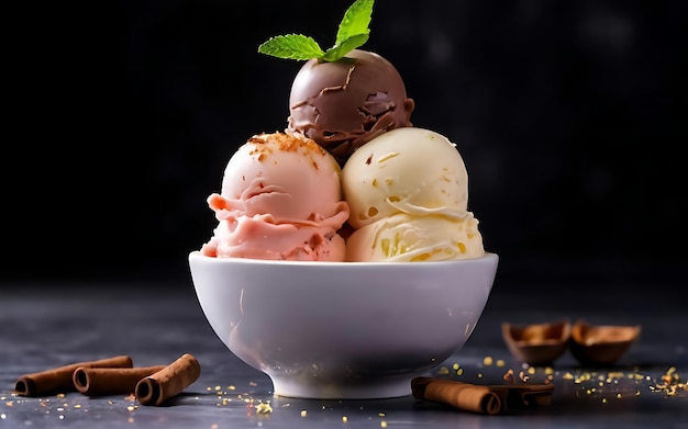 Capturez l'essence de Gelato dans une délicieuse photo culinaire