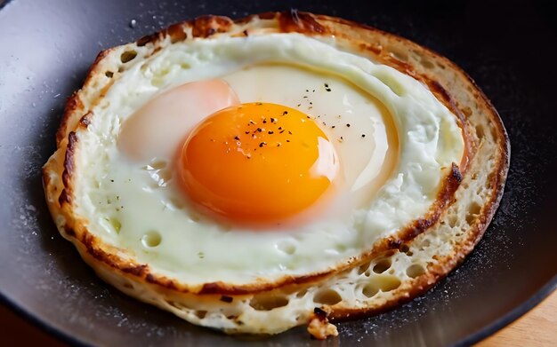 Capturez l'essence de l'œuf frit dans une photo de nourriture délicieuse