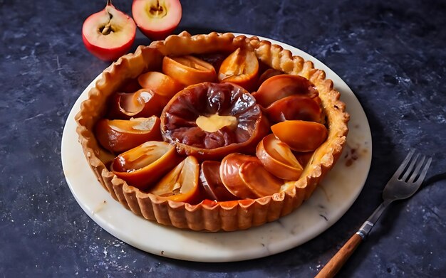 Capturez l'essence de la Tarte Tatin dans une délicieuse photo culinaire