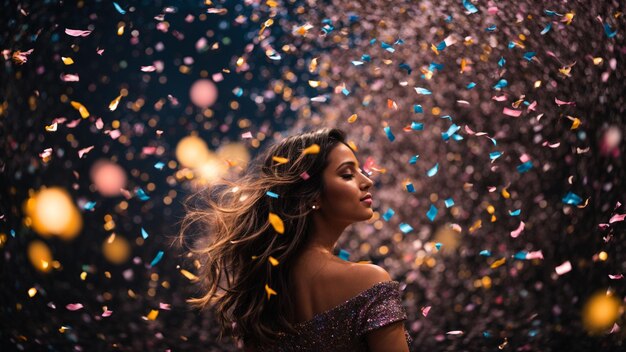 Capturez la magie de la nouvelle année avec un spectacle de feux d'artifice remplis de confetti.