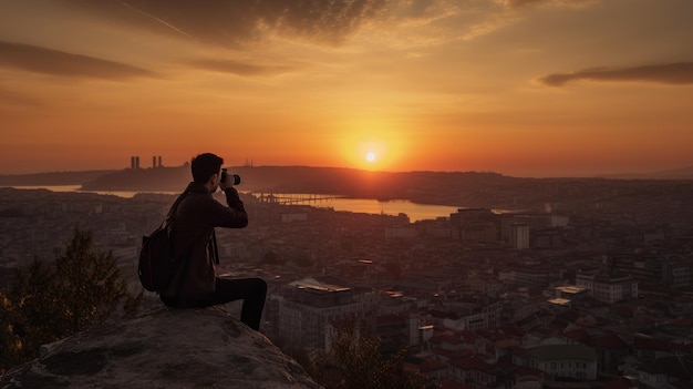 Capturez un magnifique coucher de soleil à Kadikoy avec l'appareil photo Canon Eos R6