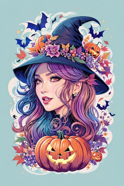 Caractère d'Halloween illustration d'art vectoriel coloré