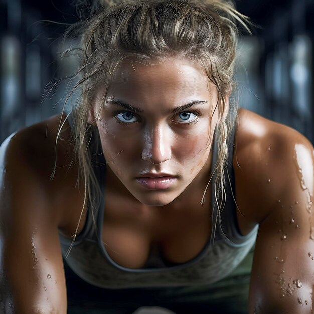 Photo caractéristiques des femmes qui s'entraînent à la salle de sport et font des exercices de fitness concept sain