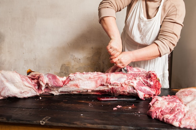 Carcasse de boucherie de porc