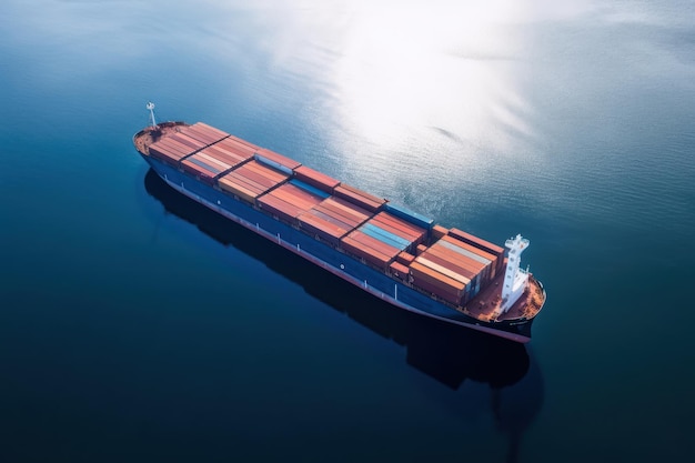 Un cargo flottant sur l'eau