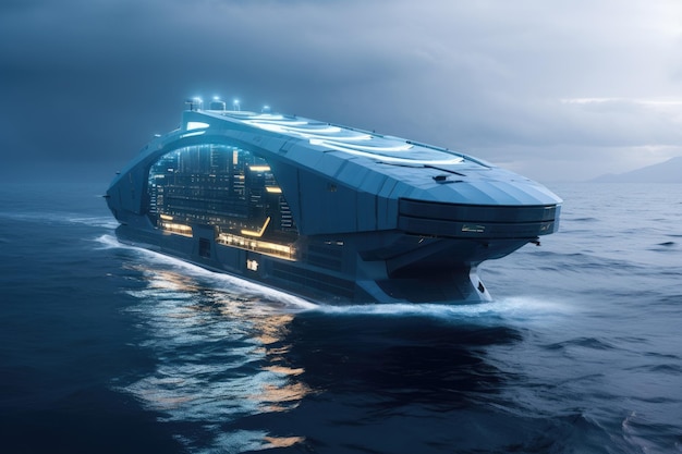 Cargo futuriste du futur