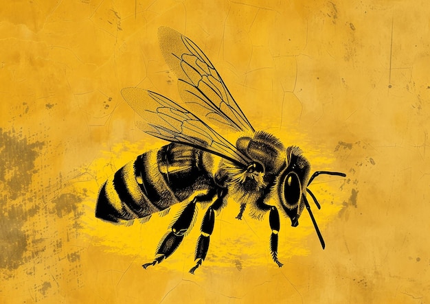 Photo la caricature de l'abeille