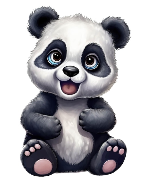 Caricature de bébé panda cub