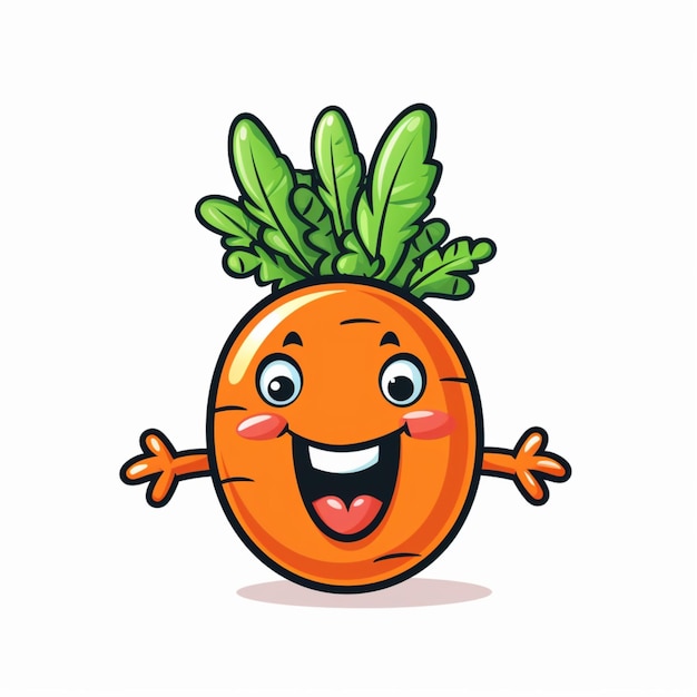caricature de logo de carotte