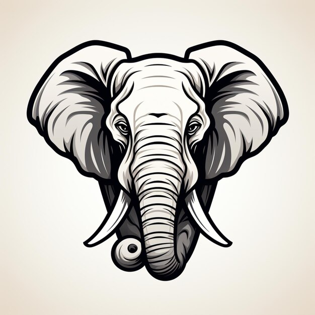 caricature de logo éléphant