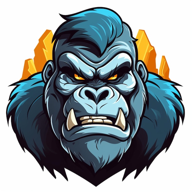 caricature de logo de gorille