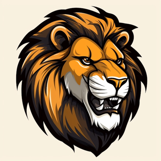 caricature de logo de lion