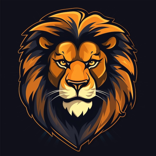 Photo caricature de logo de lion