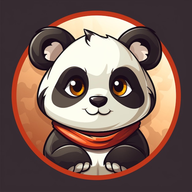 caricature de logo de panda