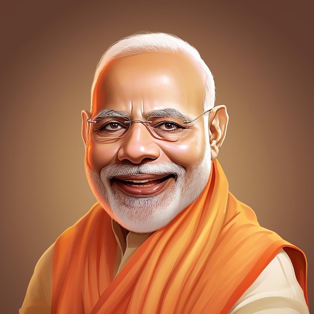 Photo caricature de narendra modi