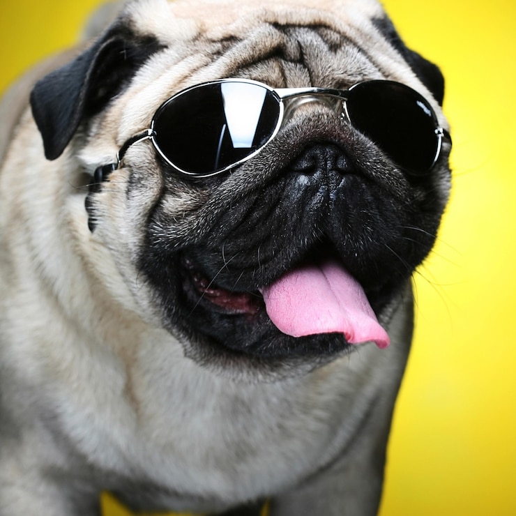Photo carlin avec des lunettes de soleil