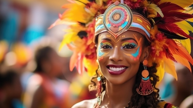 Carnaval à Barranquilla, en Colombie Un spectacle éblouissant de costumes vibrants de musique rythmique et de danses animées célébrant le riche patrimoine culturel et l'esprit festif de la ville