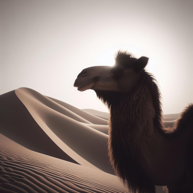 Photo carnel sur le fond des animaux du désert pour les médias sociaux