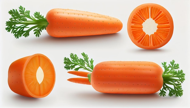 Une carotte à fond blanc et une carotte à centre blanc.