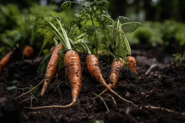 Carottes dans le sol IA générative