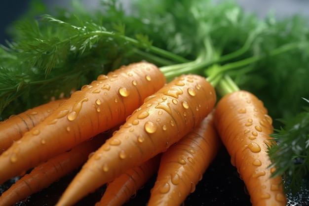 Carottes fraîches Ai génératives