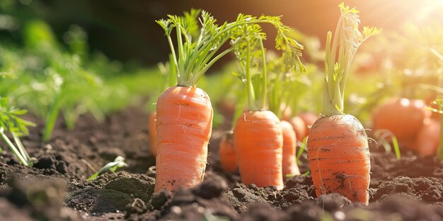 Les carottes poussent de près