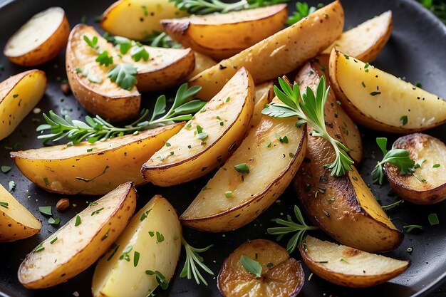 Des carottes rôties avec des herbes et des épices