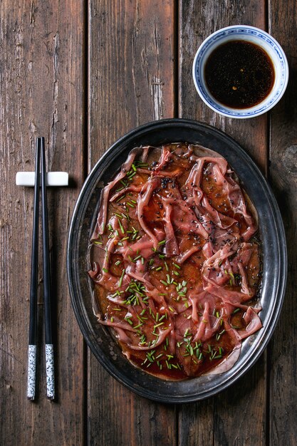 Carpaccio de boeuf à l'asiatique