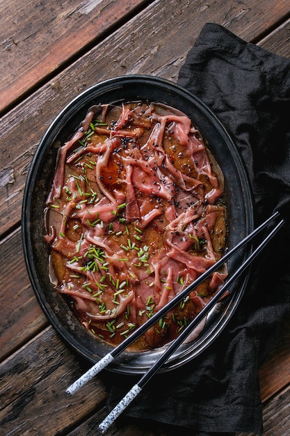 Carpaccio de boeuf à l'asiatique