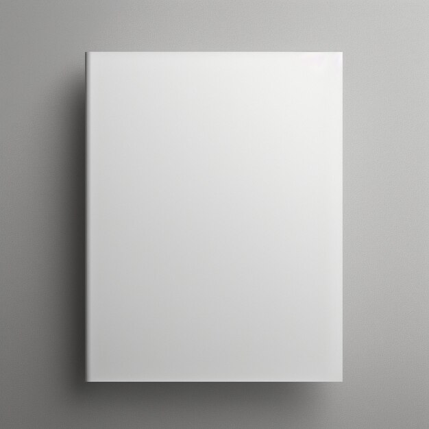 un carré blanc est sur un mur gris