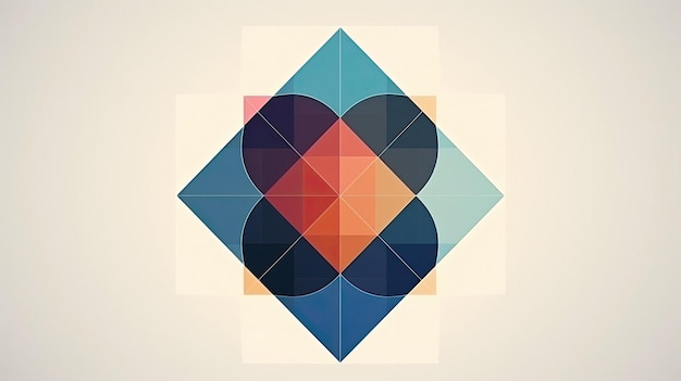 Un carré coloré avec un carré au milieu.