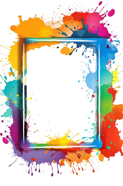 un carré de peinture colorée avec un carré au milieu