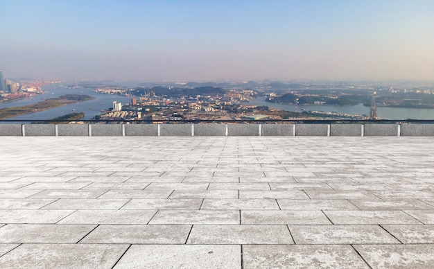 Carré vide et fond de bâtiments de la ville moderne chinoise