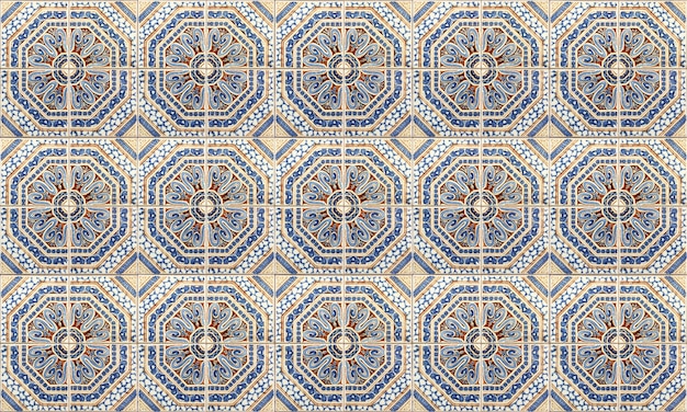 Carreau Azulejo sans soudure Portugal ou Espagne. Haute résolution.