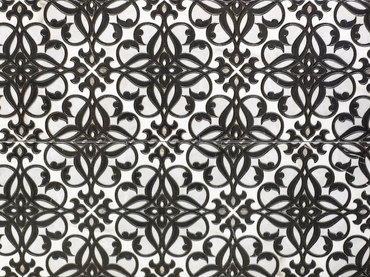Photo carreau de céramique abstrait motif mosaïque transparente pour l'intérieur