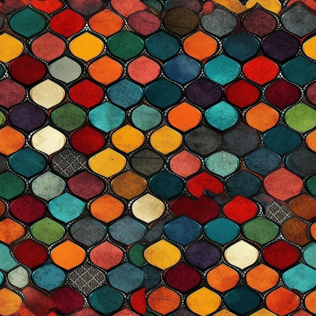 Des carreaux colorés, une texture, un motif de carreaux