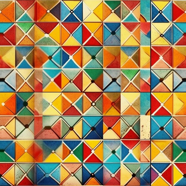 Des carreaux colorés, une texture, un motif de carreaux