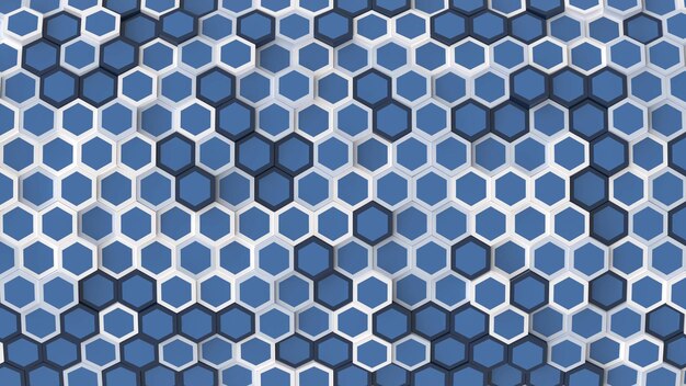 Des carreaux d'écran hexagonales modernes avec une illustration 3D colorée