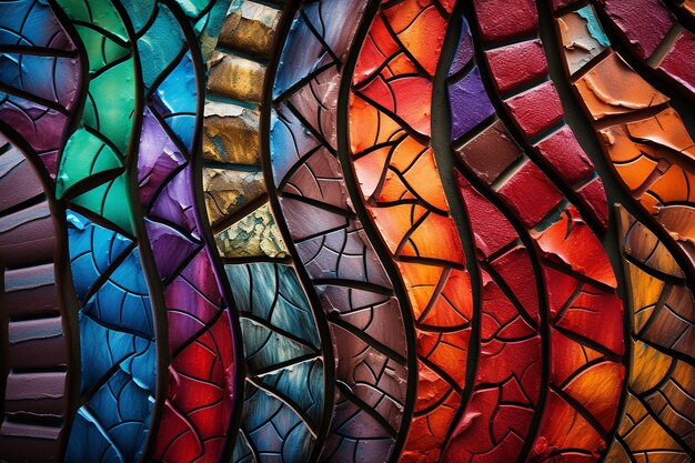 Des carreaux de mosaïque aux couleurs vives