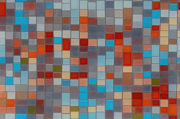 Carreaux de mosaïque carrés colorés pour le fond de texture