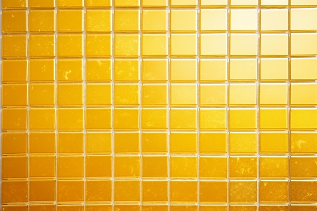 Carreaux de mosaïque carrés jaune or du pays des merveilles en céramique