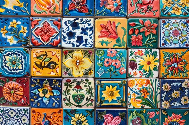 Des carreaux de mosaïque colorés inspirés du vintage