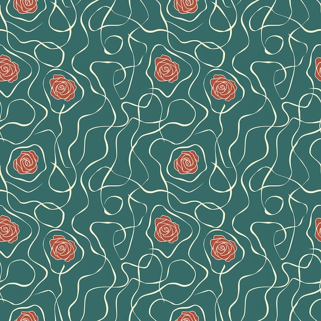 Photo des carreaux à motifs de roses des motifs floraux des motifs de carreaux botaniques