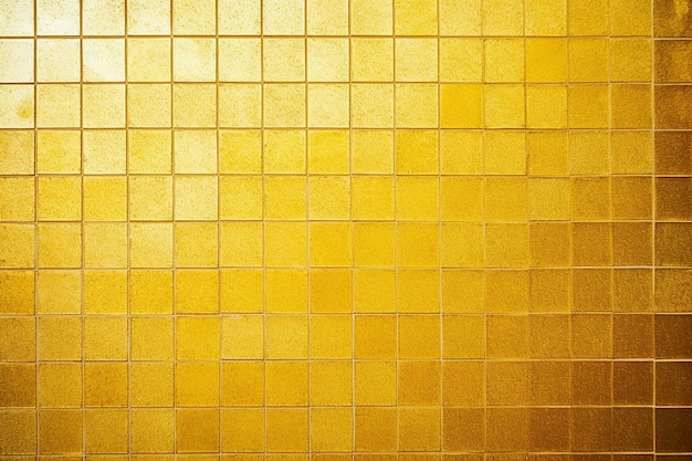 Carreaux radiants Mosaïque carrée dorée et jaune pour murs et sols en céramique