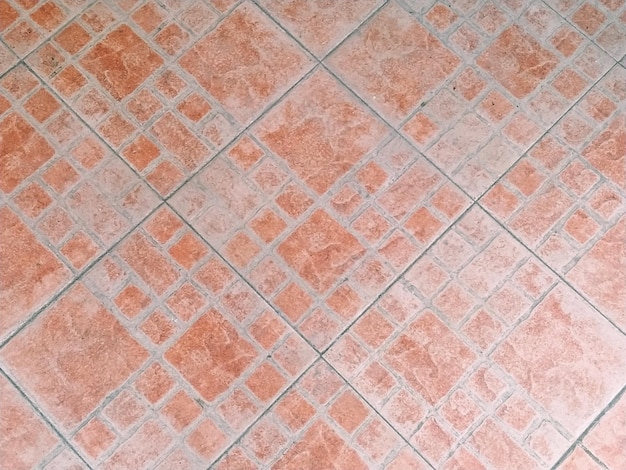 Photo carreaux de sol rouges motif de blocs pavés