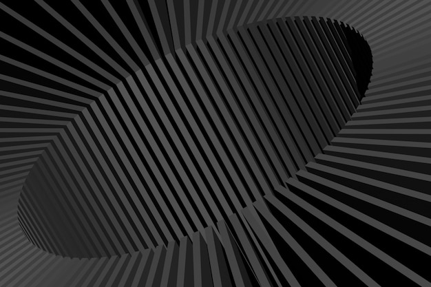 Carrés noirs roue abstractDesign element backgroundBlack industriel abstract3D render illustration