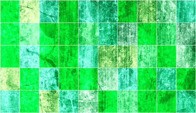 Photo carrés verts avec des carrés verts et bleus au milieu.