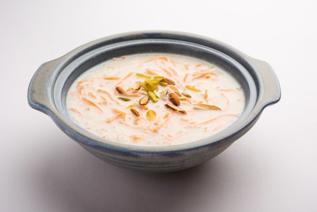 Carrot Kheer ou payasam également connu sous le nom de Gajar ki Khir