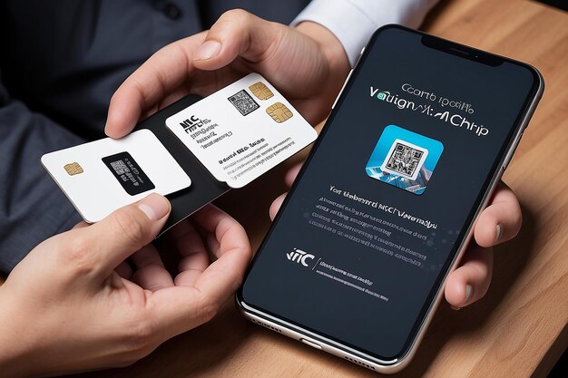 Carte d'affaires avec intégration de puce NFC interactive pour les réseaux TechSavvy